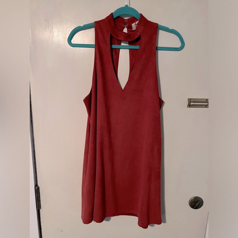 PPLA Highneck Cutout Dress - Burnt Sienna - size medium